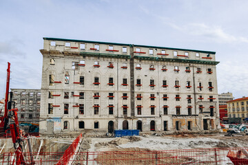 Nice, France - February 24, 2024: The old Saint-Roch hospital, in the Wilson district of Nice, is about to become a huge police hotel which will bring together national and municipal police.