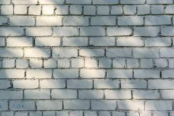 shadows from tree leaves on a light brick wall 2