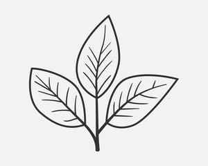 Sprout with leaf vector icon. Plant symbol of nature and environment.