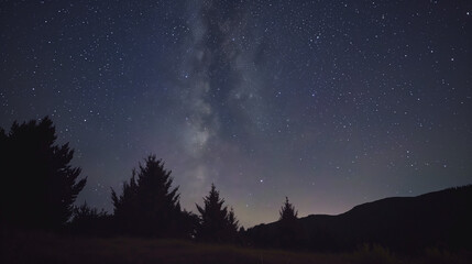 A starry night sky with the Milky Way