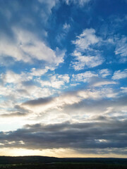 Beautiful Sky and Clouds over Oxford City of England UK
