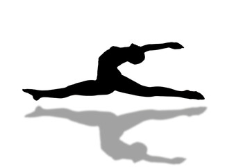 black vector image silhouette modern muscular body exercises, beauty, bodybuilding body line art. For use as a brochure template or for use in web design.
