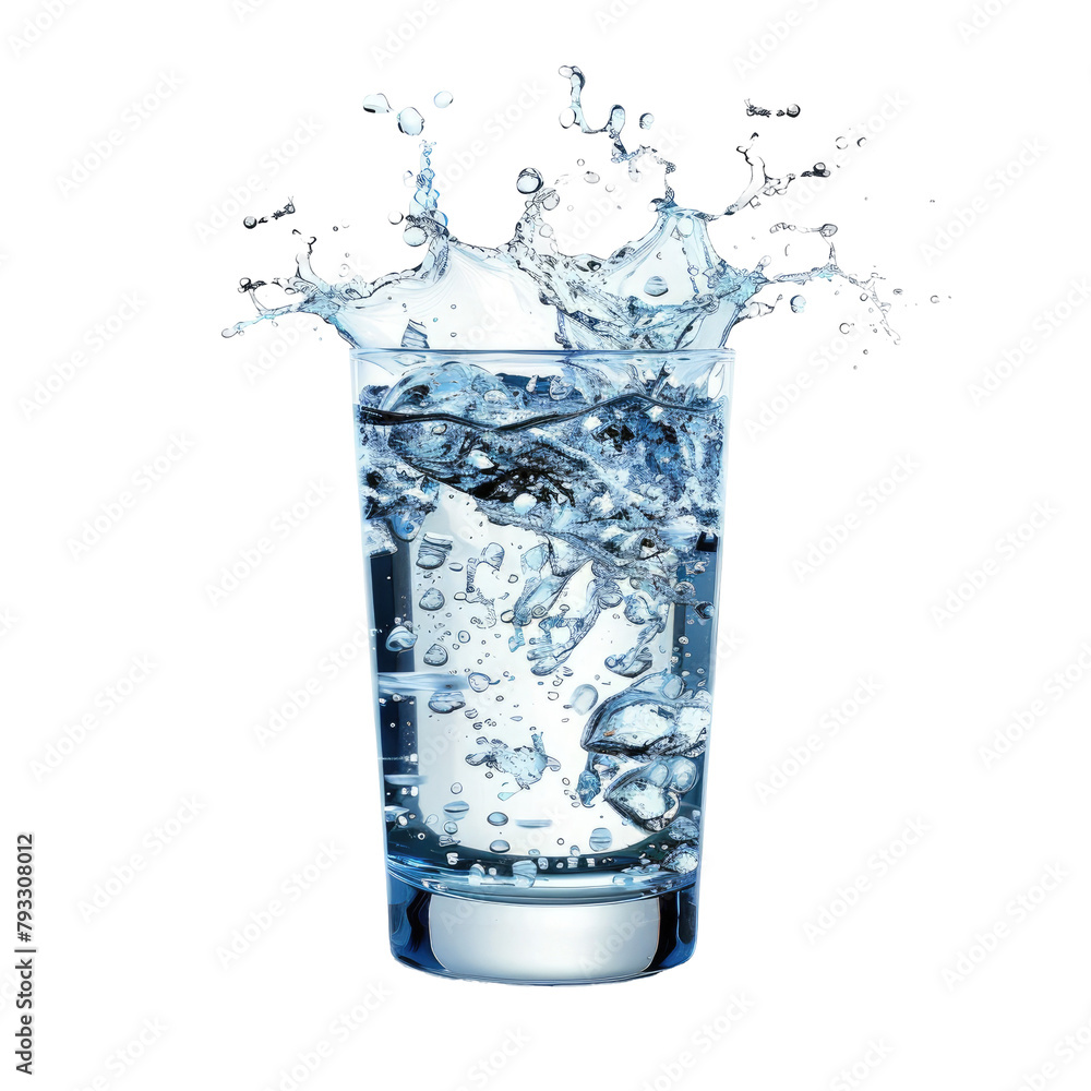Aufkleber a refreshing natural drink with splashing water and bubbling waves encapsulating the essence of air 