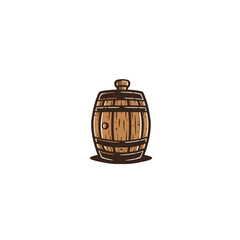 A beer barrel flat vector design