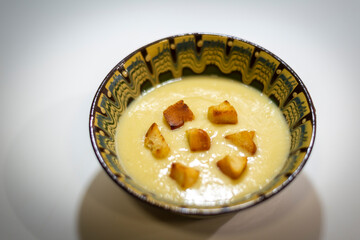 crema de puerros con picatostes crema de calabacín