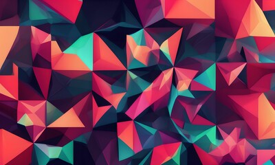 wallpaper representing a design with multicolor geometric figures. abstract art