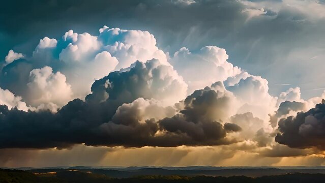 Large Cloud of Smoke Rising Into the Sky Generative AI