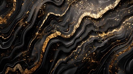 Craft a luxurious prompt featuring an abstract template of gold and black stripes complemented by golden accents