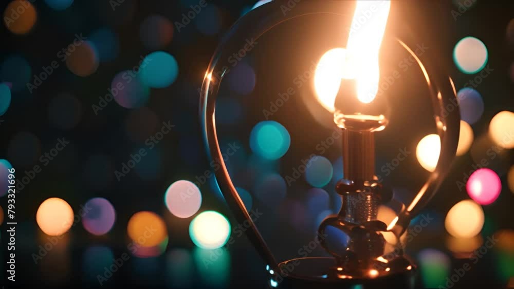 Aufkleber light bulb on table generative ai