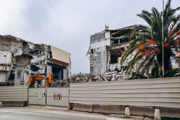 Nice, France - February 24, 2024: The old building of the National Theater of Nice, built by Yves Bayard, now demolished.