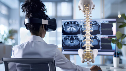 a virtual reality simulation used for diagnosing and treating back pain in office workers