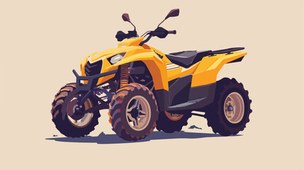 ATV motorcycle isolated. Vector flat style illustration