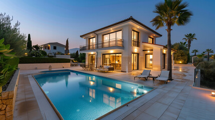 Fototapeta premium House with swimming pool