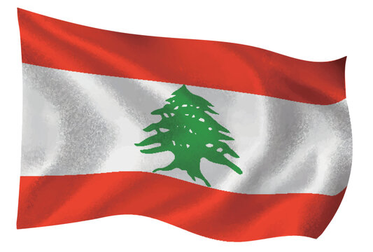 レバノン　国　旗　世界　アイコン