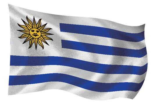 ウルグアイ　国　旗　世界　アイコン