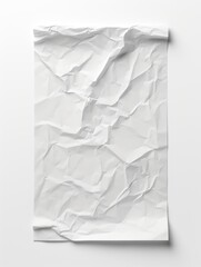 A white piece of paper with a lot of wrinkles and creases. The paper is torn and crumpled, giving it a sense of disarray and chaos. The image evokes a feeling of disorder and confusion