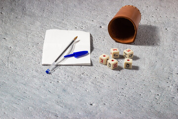 Luck and Strategy: Poker Cup with Dice.