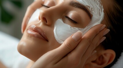 Luxurious Skin Rejuvenation Close-Up of Anti-Aging Treatment in Spa