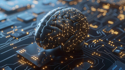 large language model AI machine learning concept brain business