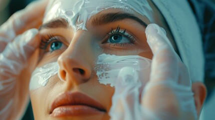 Revitalizing Touch Beautician's Hands Nourishing Skin with Anti-Wrinkle Cream