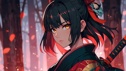 Young Japanese warrior