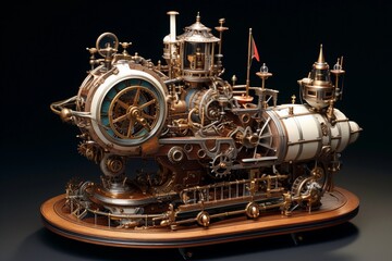 Steampunk Time-Travel Machine Model