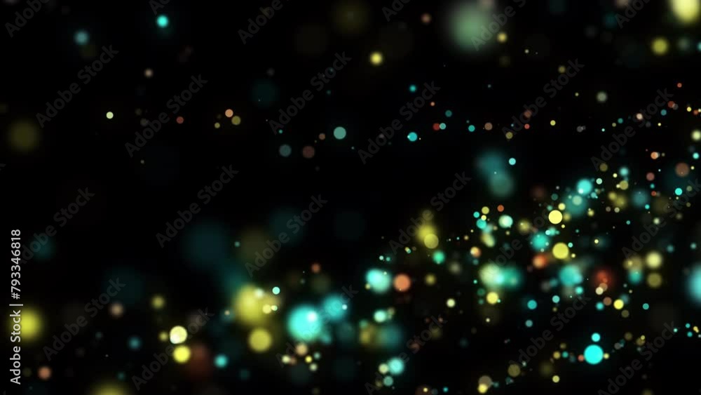 Poster 4k bokeh lights. holiday motion background. glowing particle abstract. 2160p 60fps. exploding partic