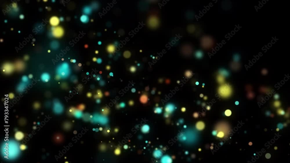 Aufkleber 4k bokeh lights. holiday motion background. glowing particle abstract. 2160p 60fps. exploding partic