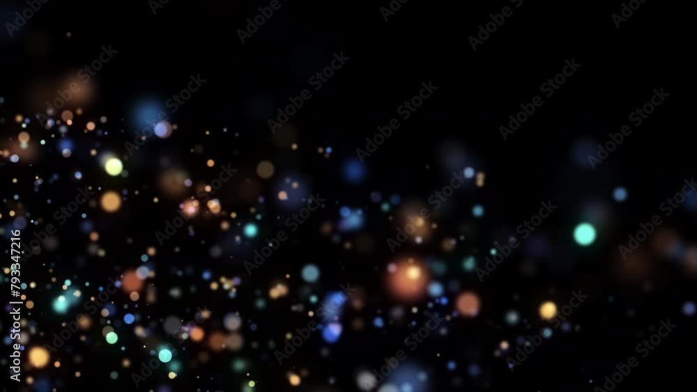 Poster 4k bokeh lights. holiday motion background. glowing particle abstract. 2160p 60fps. exploding partic