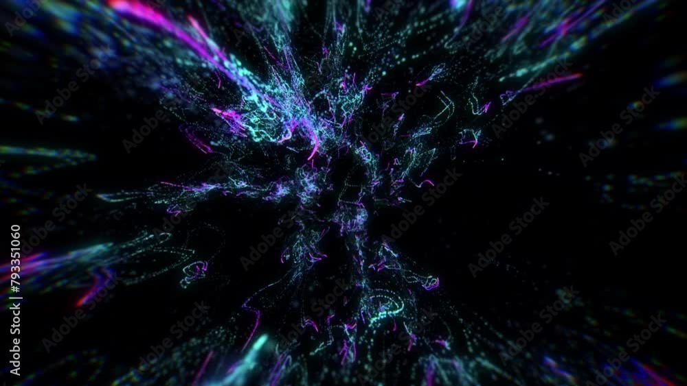 Poster 4k bokeh lights. holiday motion background. glowing particle abstract. 2160p 60fps. exploding partic
