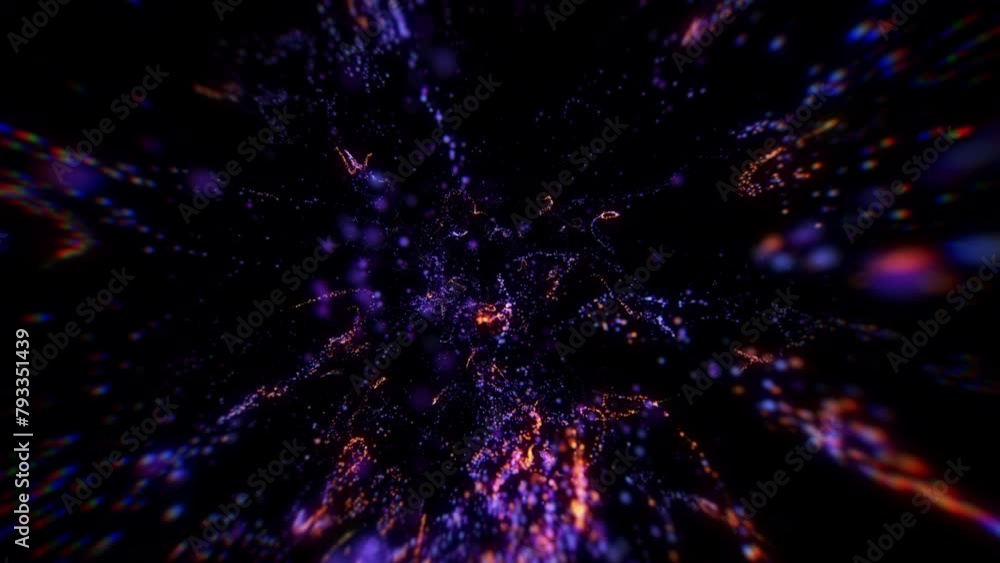 Poster 4k bokeh lights. holiday motion background. glowing particle abstract. 2160p 60fps. exploding partic