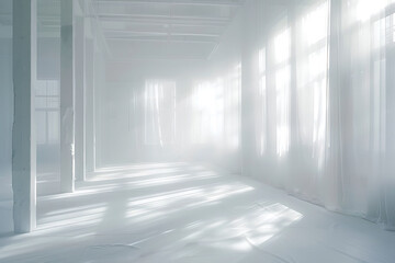 A empty clean white modern room