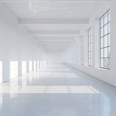 A empty clean white modern room