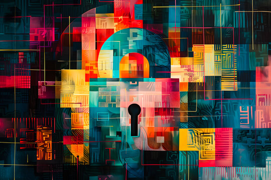 Cadenas, illustration abstraite, subconscient, inconscient