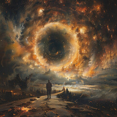 Ein Portal zu einer anderen Dimension, wo die Gesetze der Physik nicht gelten. --stylize 750 Job ID: 8b1f8403-609c-4fd8-a930-0a873a31af42