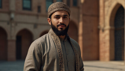 Muslim man life style  - obrazy, fototapety, plakaty