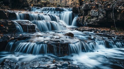 exposure of a river or waterfall. generative ai