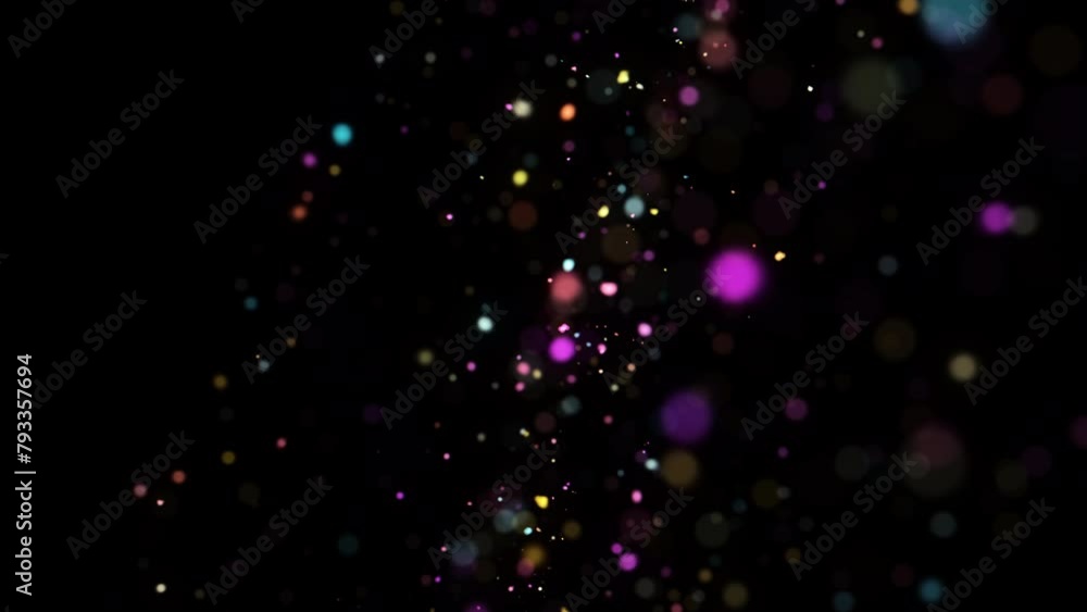 Poster 4k bokeh lights. holiday motion background. glowing particle abstract. 2160p 60fps. exploding partic