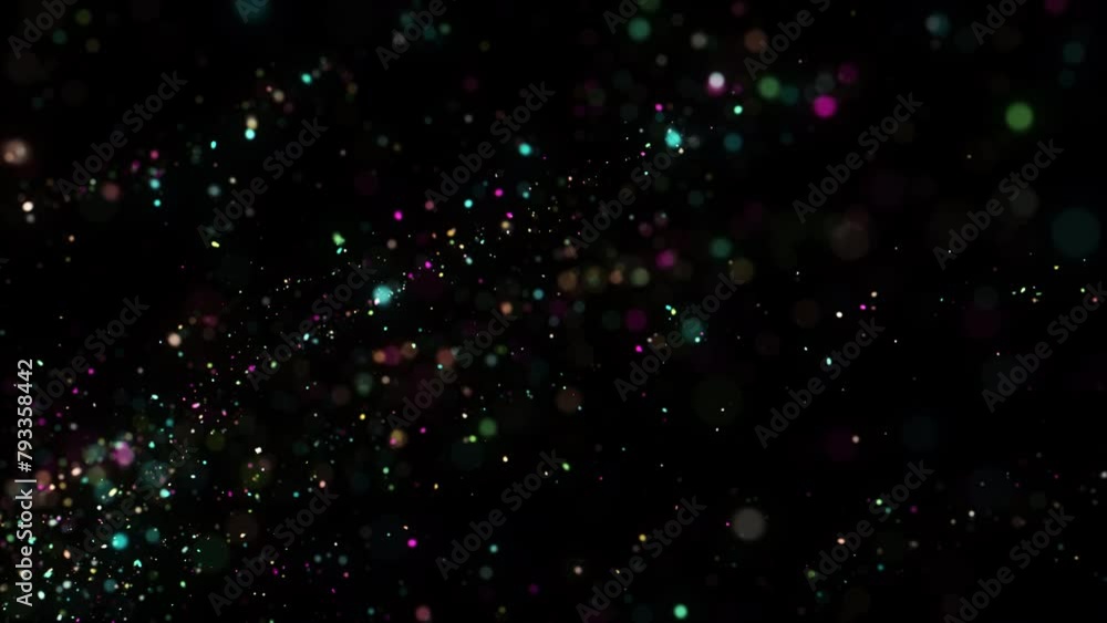 Poster 4k bokeh lights. holiday motion background. glowing particle abstract. 2160p 60fps. exploding partic