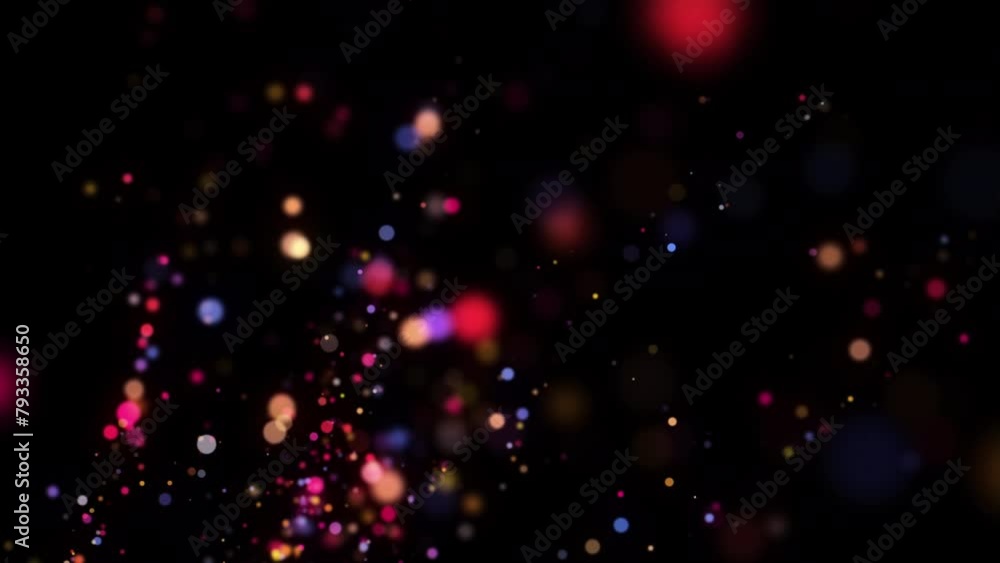 Poster 4k bokeh lights. holiday motion background. glowing particle abstract. 2160p 60fps. exploding partic
