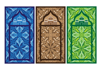 Rug for a Islamic prayer, vector illustration