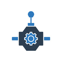 Gear Shift Icon Sign Symbol