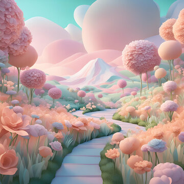 soft pastel dreamscape