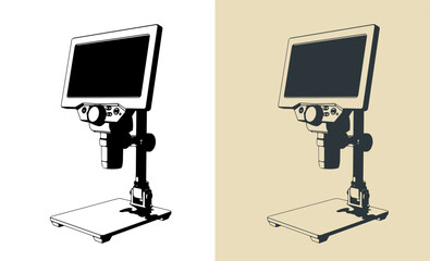 Digital microscope illustration - 793369023