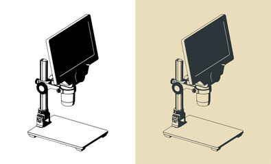 Digital microscope illustrations - 793369030