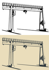 Gantry crane illustrations - 793369080