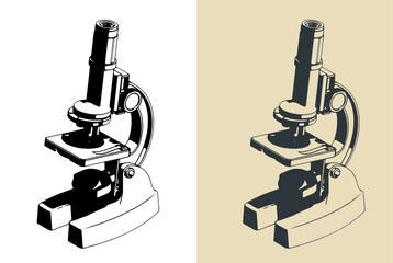 Microscope illustrations - 793369089
