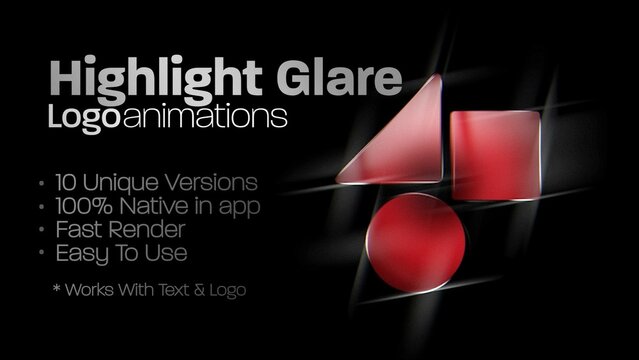 Highlight Glare Logo Reveal Intro Animation 