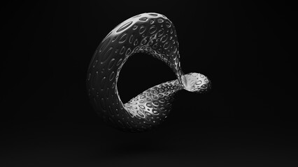 a black and white photo of a curved object