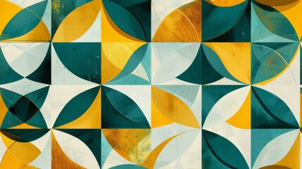 Mid-Century Modern Geometric Backgrounds for Graphic Design